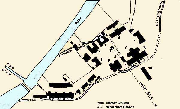 Overview of the Königshütte around 1840